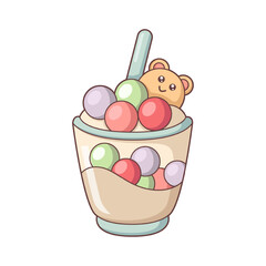 Cute Drink Character Design Illustration