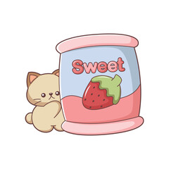 Cute Snack Character Design Illustration