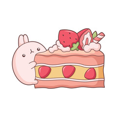 Cute Dessert Character Design Illustration
