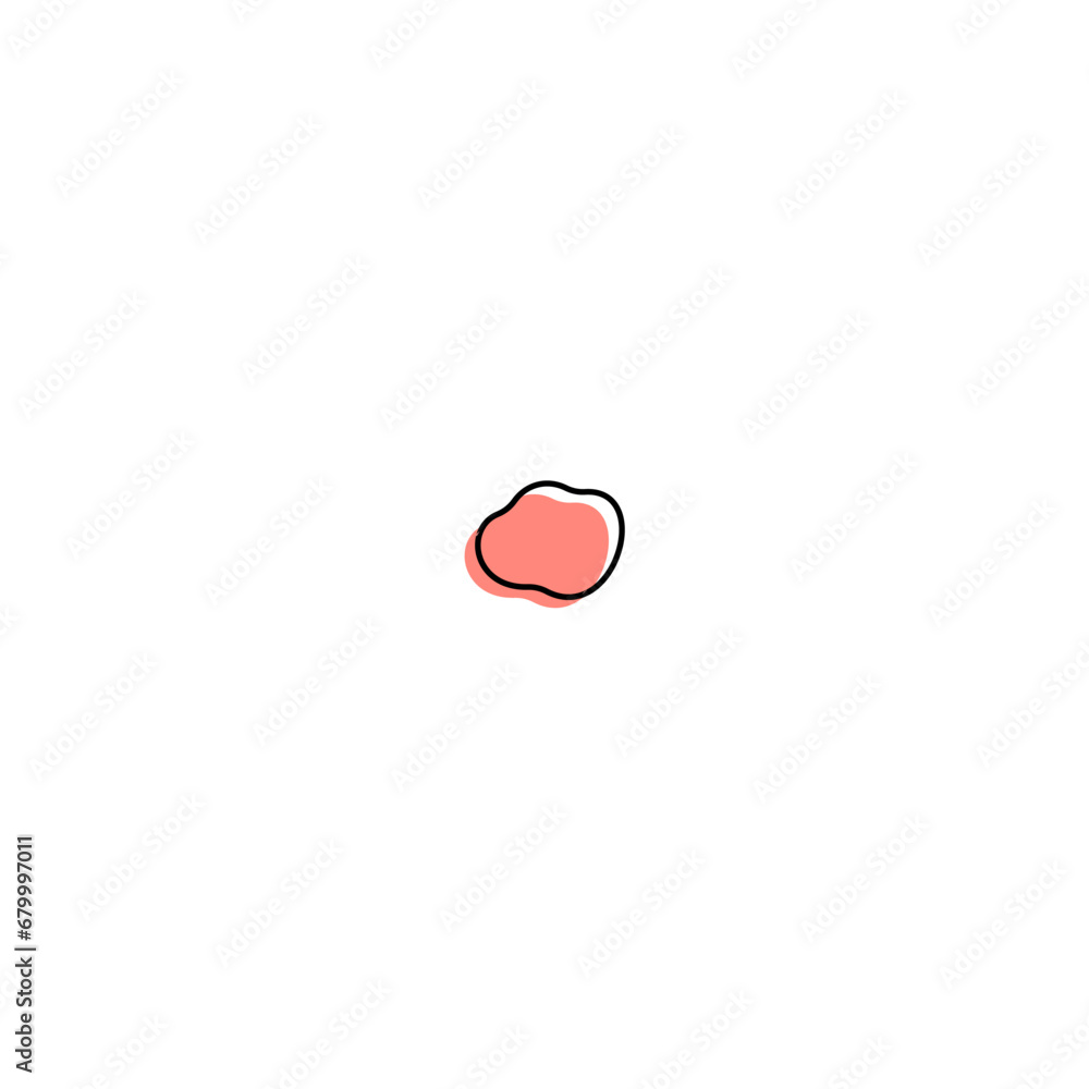 Poster blob set element vector with color cute