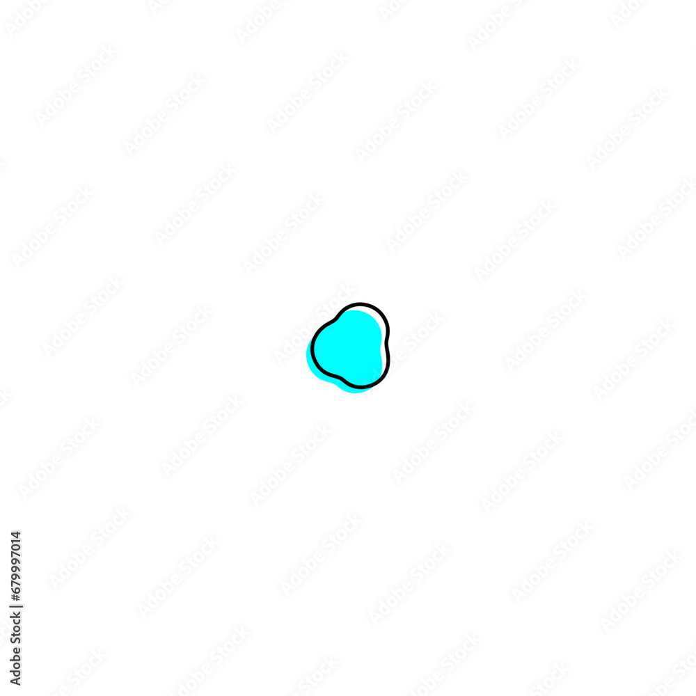 Poster blob set element vector with color doodle