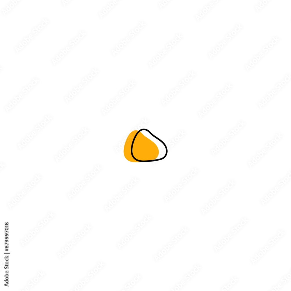 Fototapete blob set element vector with color scribble