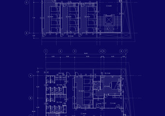 Floor plan designed building on the drawing.