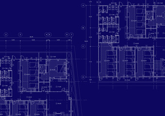 Floor plan designed building on the drawing.