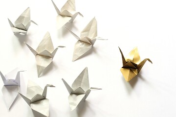Origami Chef Boss Gruppe - obrazy, fototapety, plakaty