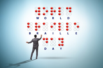 Concept of world braille day