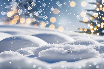 Snowy scene at Christmas. Generative AI