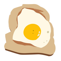 egg with toast on a transparent background