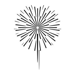 Obraz premium Pyrotechnics Firework icon logo vector realistic with festival symbols isolated vector illustration