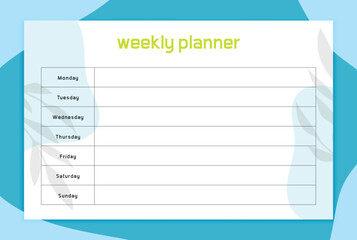 Weekly planner todo list organizer template design . Student plan template on checkered paper with linear school icons. Weekly time table with lessons. Vector illustration. Educational classes diary
