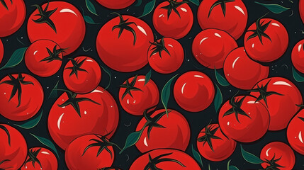 Seamless pattern with Abstract tomato