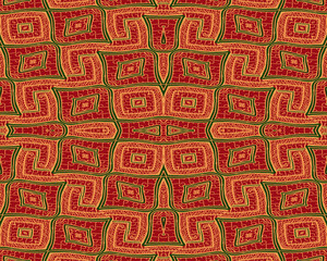 Geometric ethnic oriental ikat. Traditional design pattern for background, rug, wallpaper, clothing, wrap, fabric, embroidery style