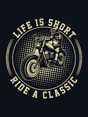 Retro Vintage Motorcycle T-shirt Design