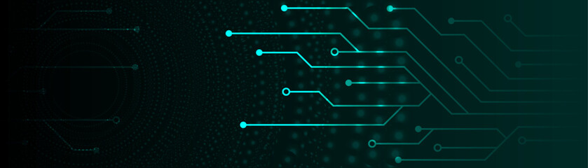 Modern vector background with digital circuits.