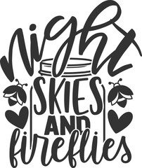 Night Skies And Fireflies - Porch Illustration