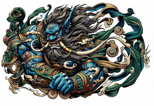 青色の雷神-Generative AI