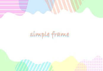 シンプルな流線形のフレームイラスト