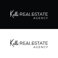 Kelly Real Estate Word Mark Logo Design 