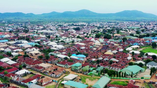 Kuje near Abuja, Nigeria area council city - aerial panorama