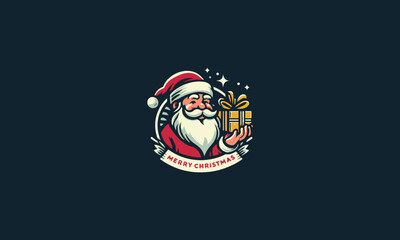 Christmas Santa vector logo icon design  