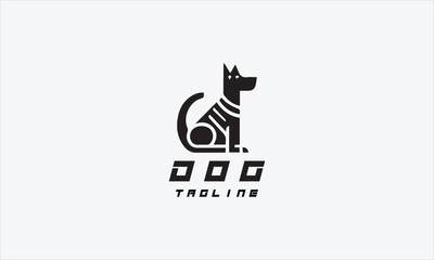 Dog vector logo icon illustration creative design