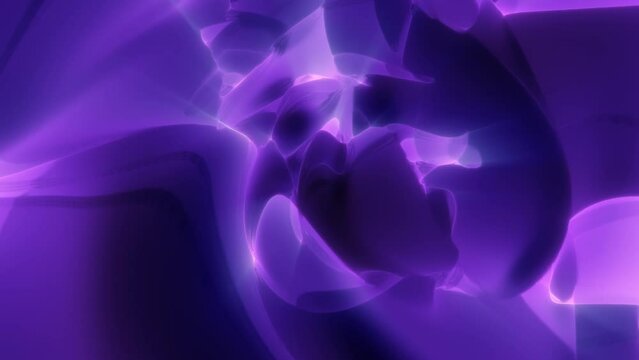 Abstract futuristic background of purple glowing energy waves and hi-tech magic lines