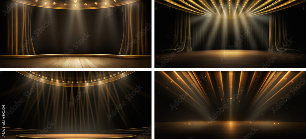 Canvas Prints stage show spotlight light entertainment background performance concert spot red curtain