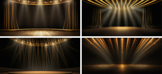stage show spotlight light entertainment background performance concert spot red curtain  