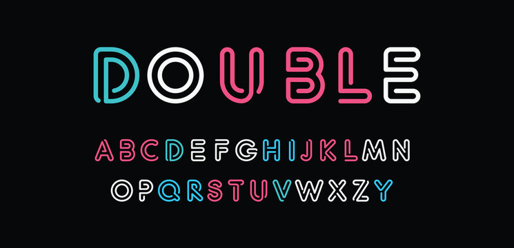 Double Crypto colorful stylish small alphabet letter logo design.