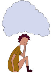 Person struggling with depression 