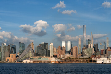 Fototapeta premium New York midtown and panoramic view on skyscrapers with waterfront