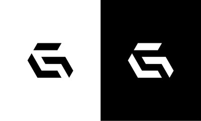 Slanted G letter logo - obrazy, fototapety, plakaty
