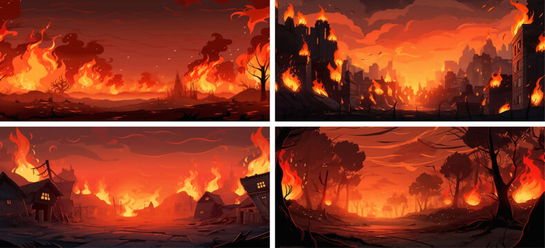 hell flames explosion disaster risk apocalypse blaze burn burnt dust emergency inferno fantasy