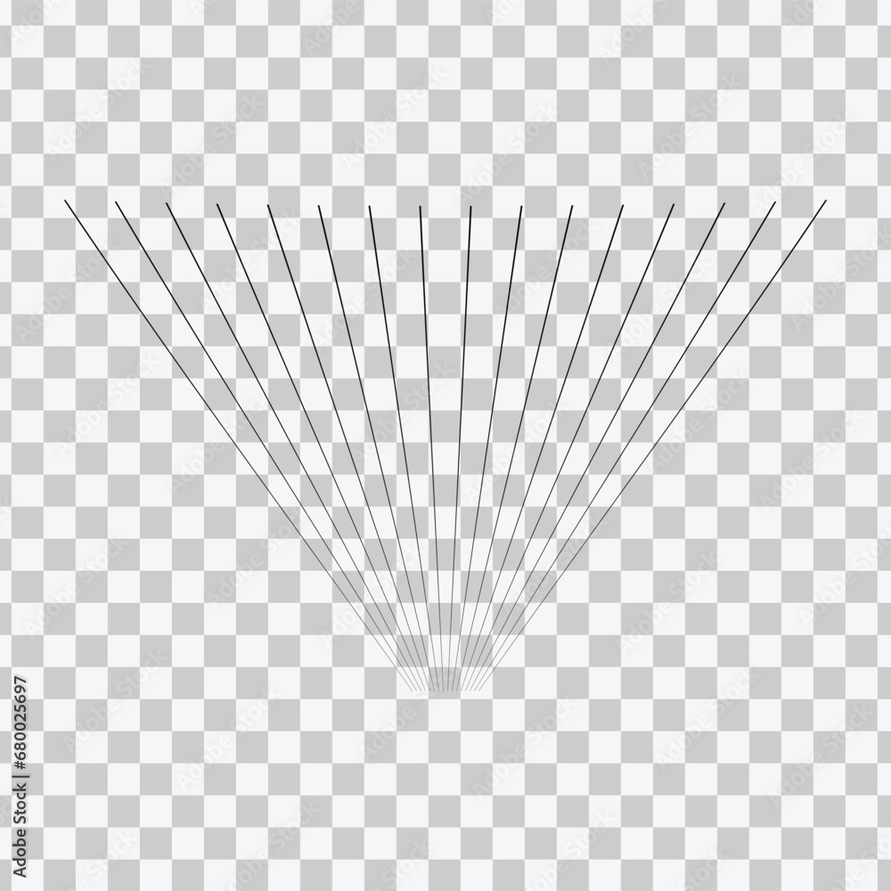 Poster sunburst line pattern vector art.