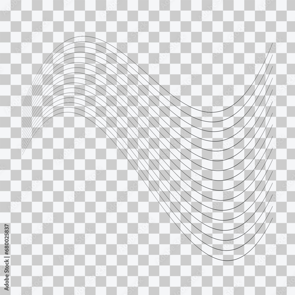 Poster line wave pattern vector art.