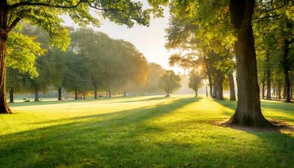 Morning Sun in a Public Park