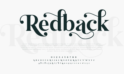 Redback Abstract sport modern alphabet fonts. Typography technology electronic sport digital game music future creative font. vector illustration