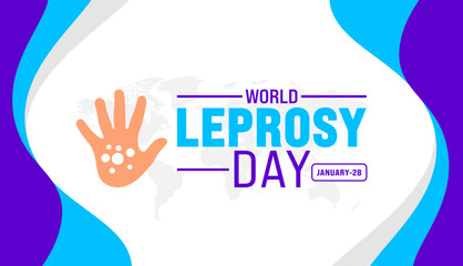 World Leprosy Day background design template use to background, banner, placard, card, book cover,  and poster design template with text inscription and standard color. vector illustration.
 - obrazy, fototapety, plakaty