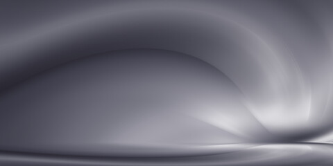 Abstract silver background with smooth lines and light effects