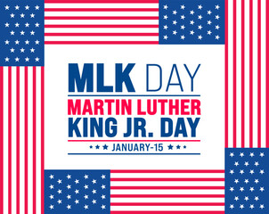 Martin Luther King, Jr. Day or MLK day background design template use to background, banner, placard, card, book cover,  and poster design template with text inscription and standard color. vector