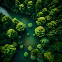 High Angle View Of Lush Foliage by Hu Jing Xi Hu / EyeEms3