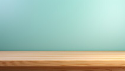 Naklejka premium Light colored wooden surface on green background