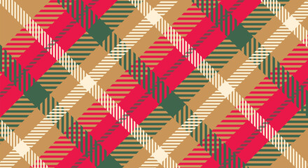 Christmas Tartan Plaid Vector, Rustic Xmas Background, fabric texture print, Christmas Scottish Tartan Plaid vector - obrazy, fototapety, plakaty