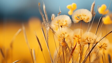 Obraz premium Grass Natural Bokeh Spring Flowers Blossom, HD, Background Wallpaper, Desktop Wallpaper