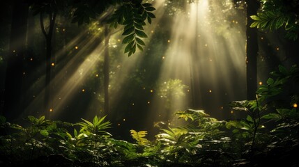 Abstract Photo Light Burst Among Trees, HD, Background Wallpaper, Desktop Wallpaper