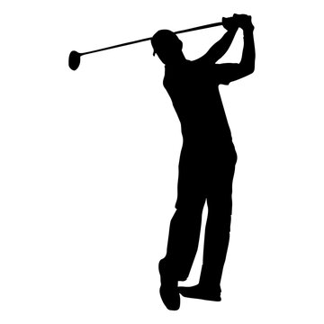 recommend clip art: silhouette of person playing golf