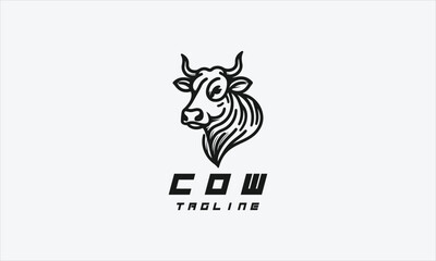 Cow and cattle vector logo icon design