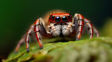 A peaceful perched spider