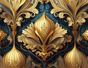 Baroque Gold Seamless Pattern