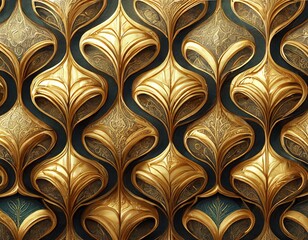 Baroque Gold Seamless Pattern with Ornament